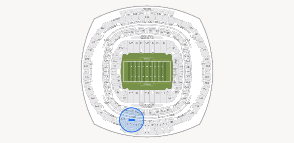 Caesars Superdome Seating Chart
