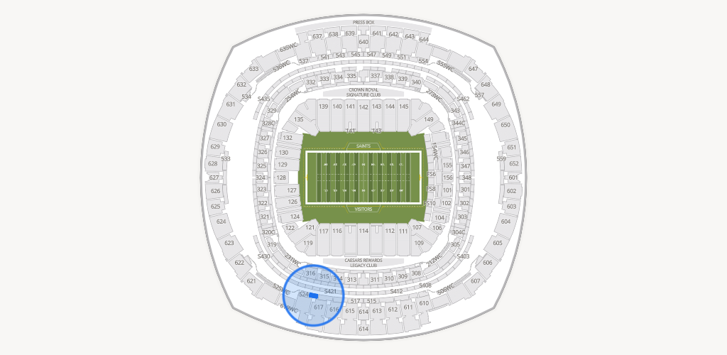Caesars Superdome Seating Chart