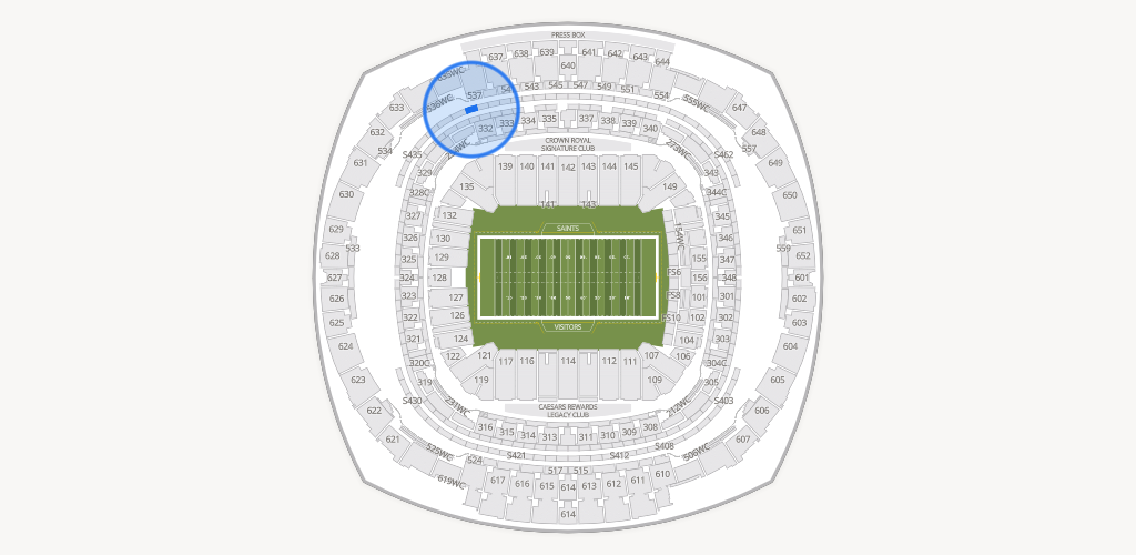 Caesars Superdome Seating Chart