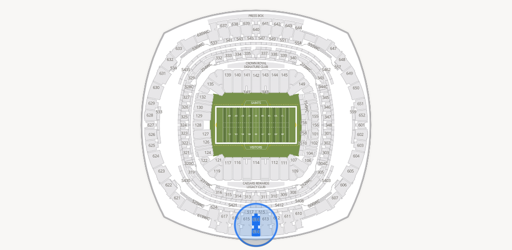 Caesars Superdome Seating Chart