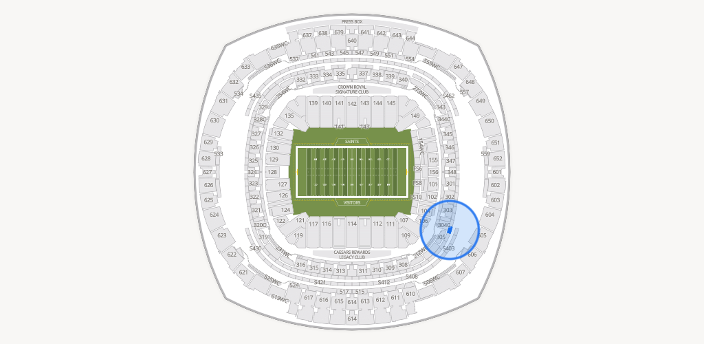 Caesars Superdome Seating Chart