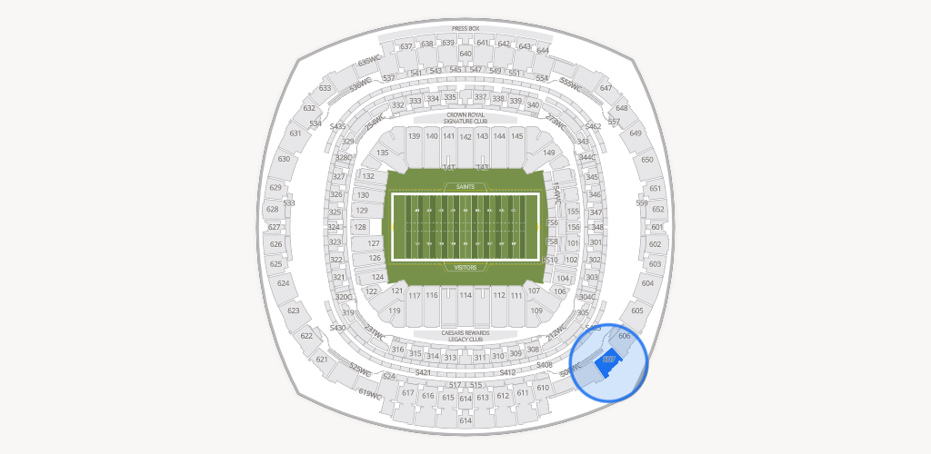 Caesars Superdome Seating Chart
