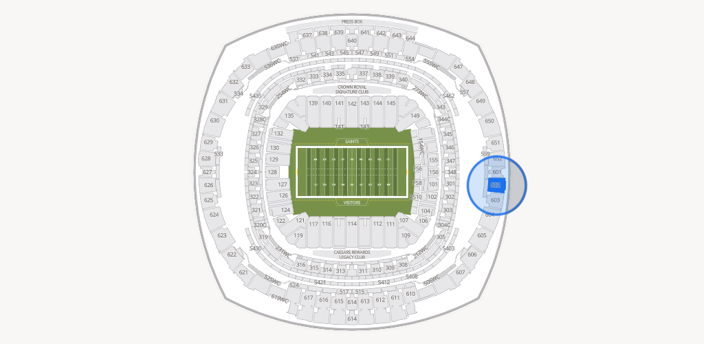 Caesars Superdome Seating Chart