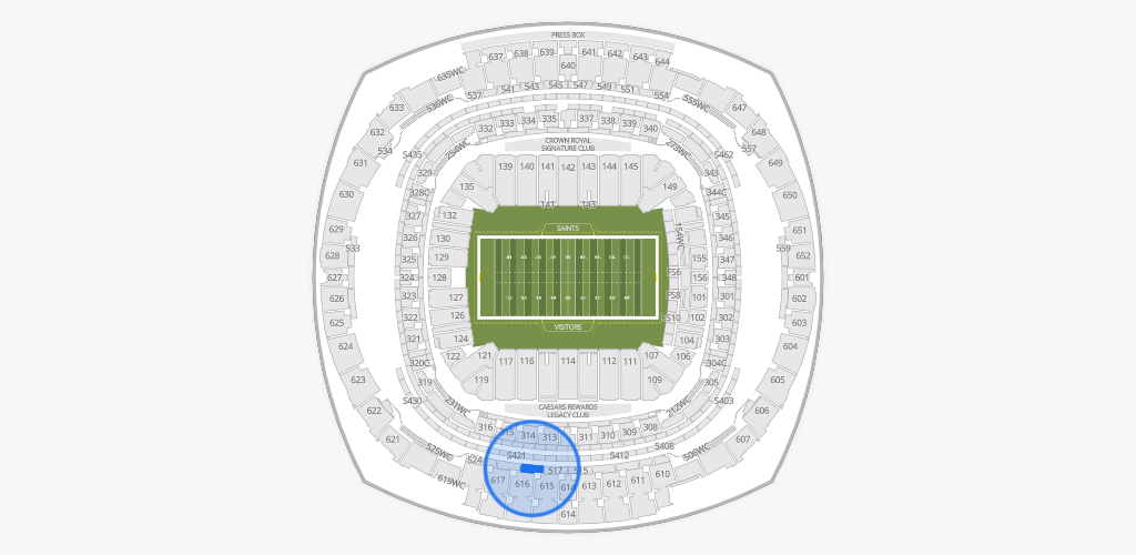 Caesars Superdome Seating Chart