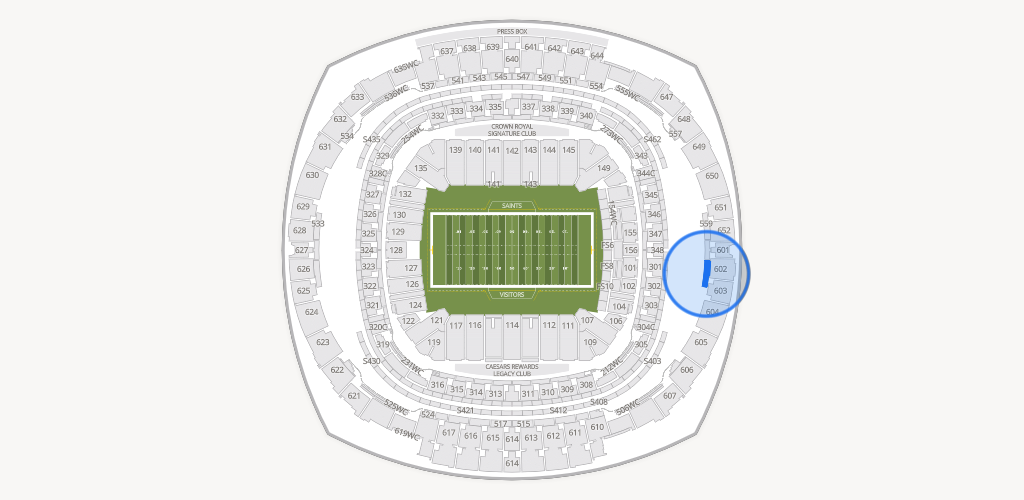 Caesars Superdome Seating Chart