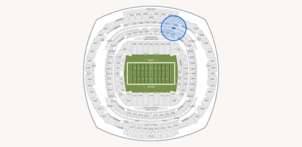 Caesars Superdome Seating Chart