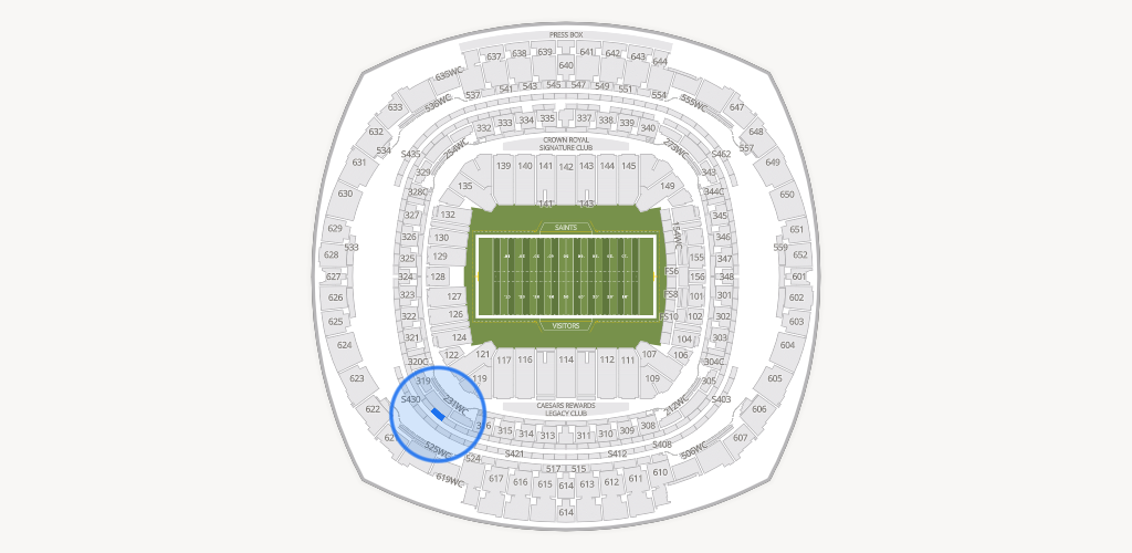 Caesars Superdome Seating Chart