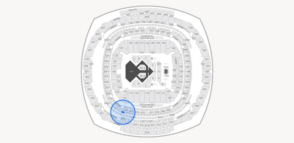 Caesars Superdome Seating Chart