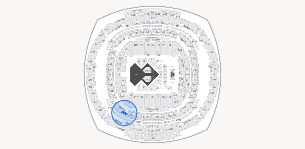 Caesars Superdome Seating Chart