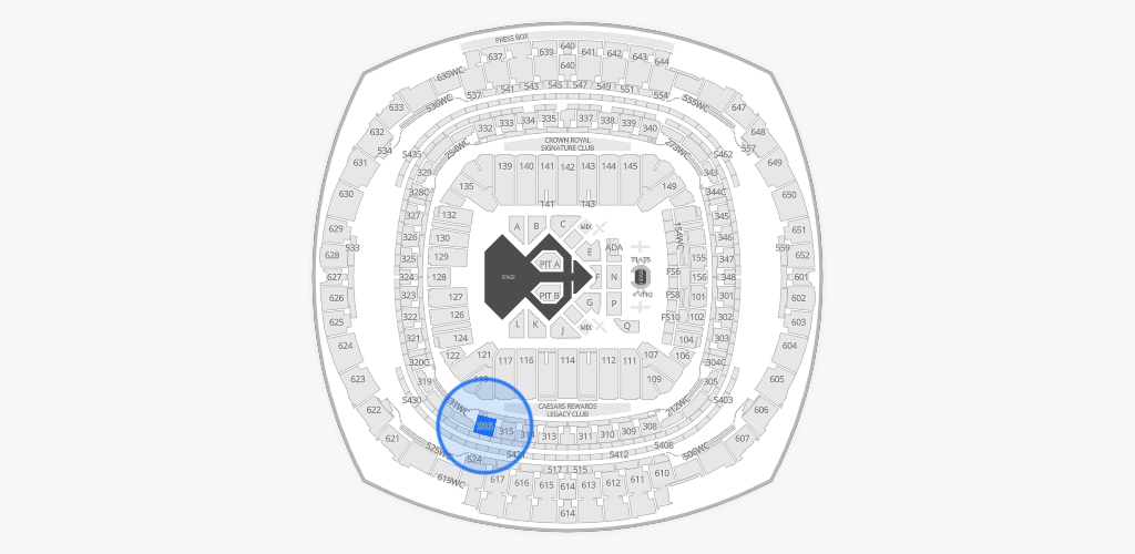 Caesars Superdome Seating Chart