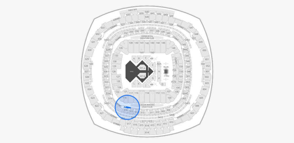 Caesars Superdome Seating Chart