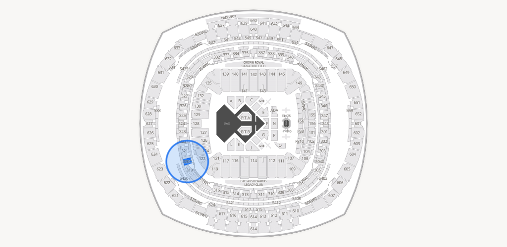 Caesars Superdome Seating Chart