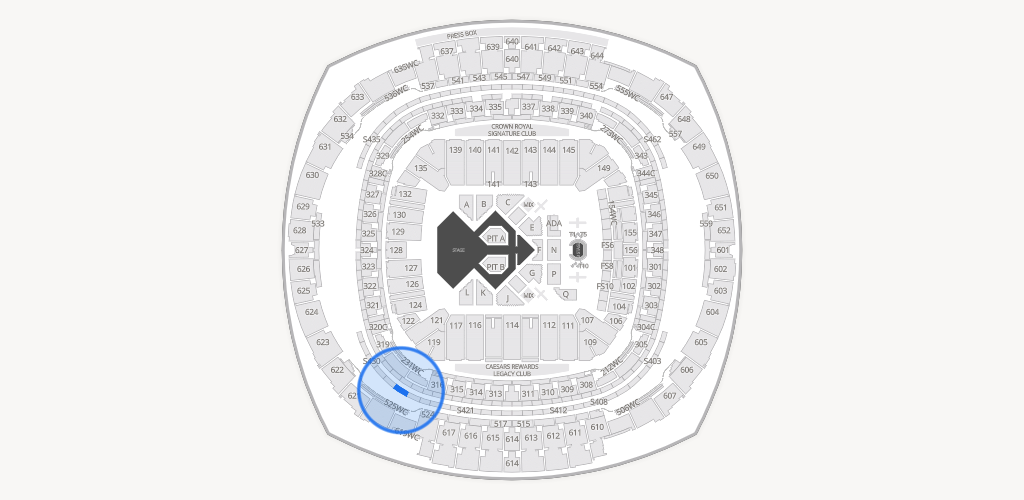 Caesars Superdome Seating Chart
