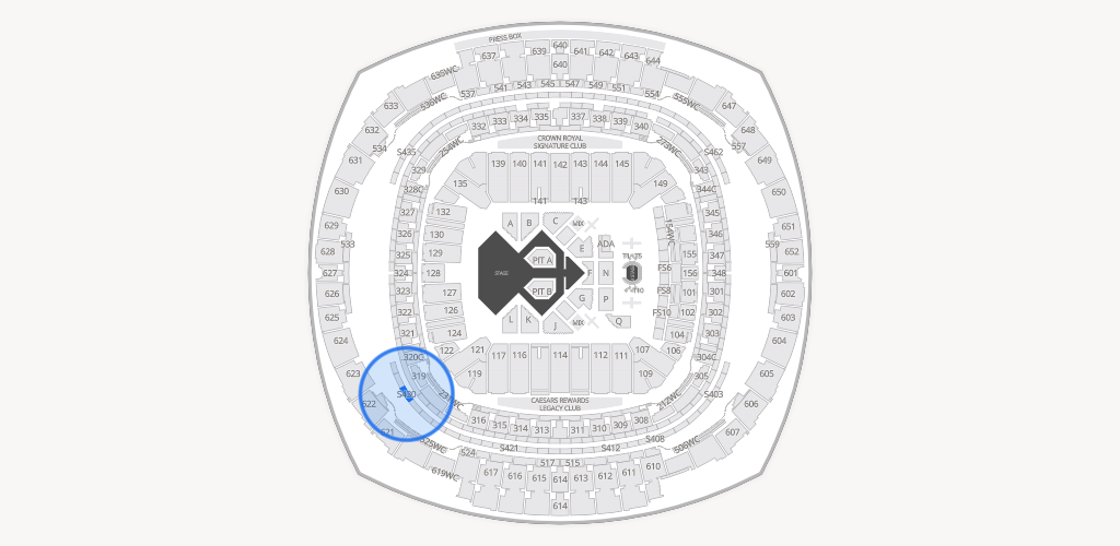 Caesars Superdome Seating Chart