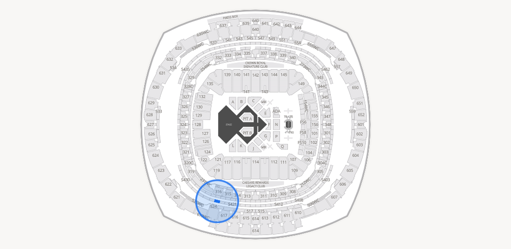Caesars Superdome Seating Chart