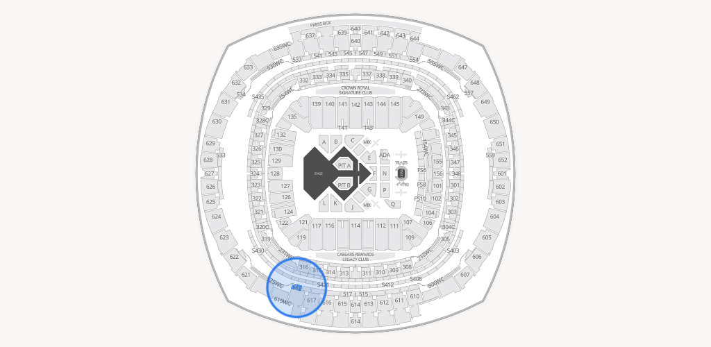 Caesars Superdome Seating Chart