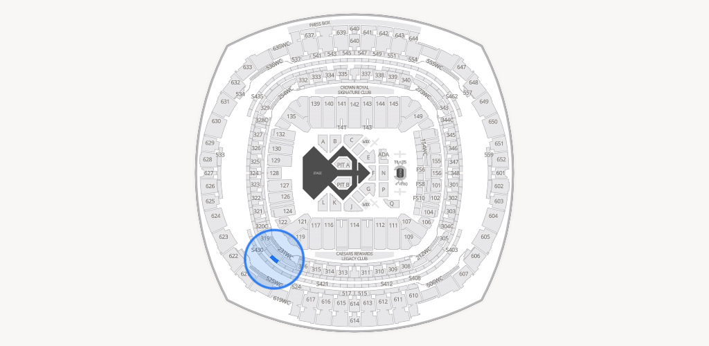 Caesars Superdome Seating Chart