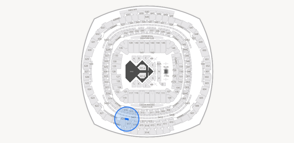 Caesars Superdome Seating Chart
