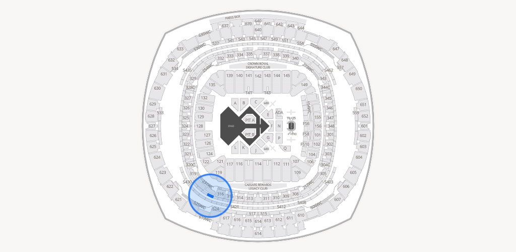 Caesars Superdome Seating Chart