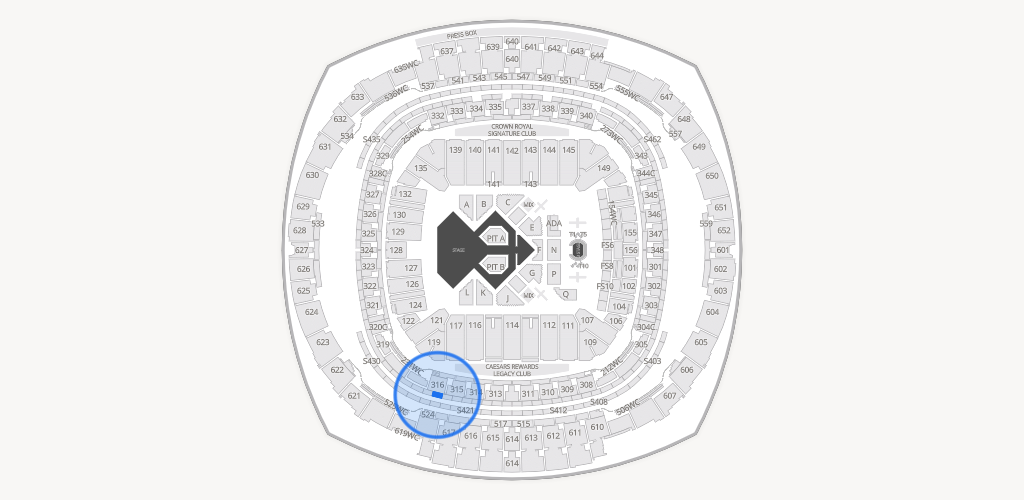 Caesars Superdome Seating Chart