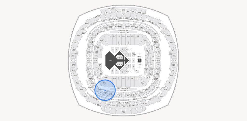 Caesars Superdome Seating Chart