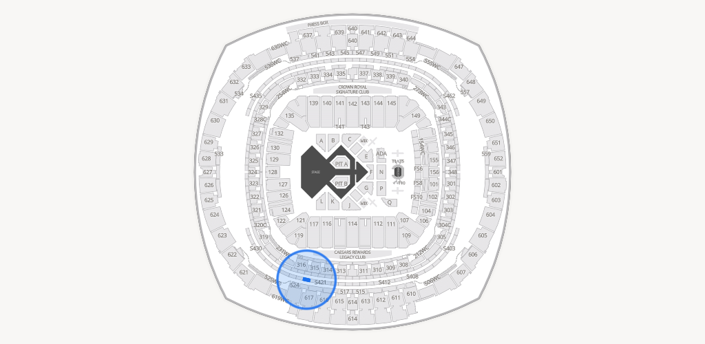 Caesars Superdome Seating Chart