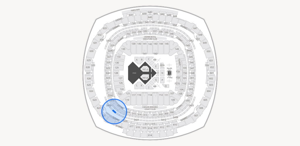 Caesars Superdome Seating Chart