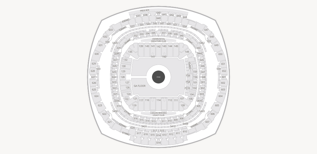 Caesars Superdome Seating Chart