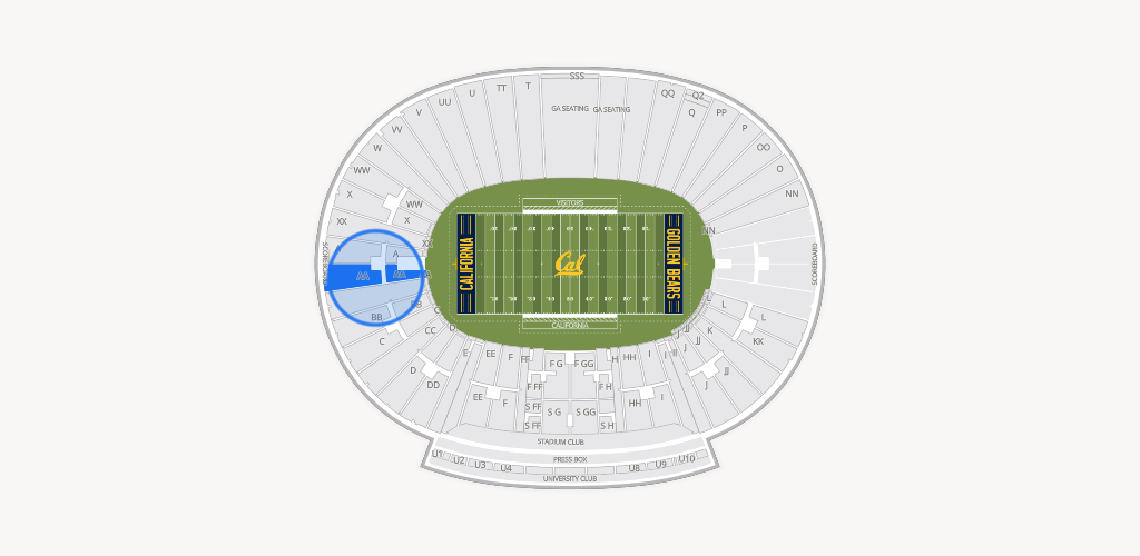 California Memorial Stadium Seating Chart