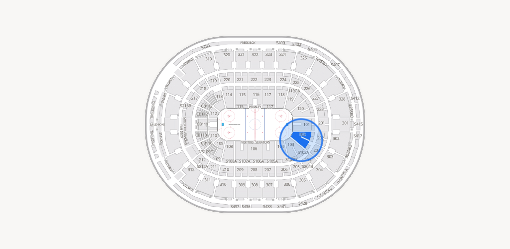 Canadian Tire Centre Seating Chart