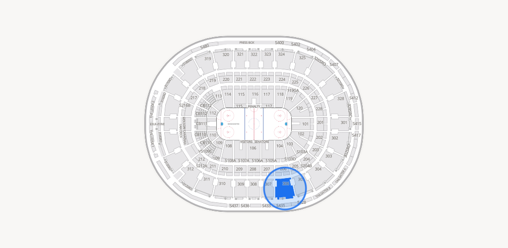 Canadian Tire Centre Seating Chart
