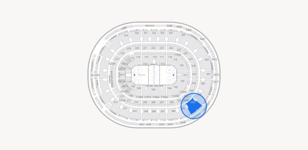 Canadian Tire Centre Seating Chart