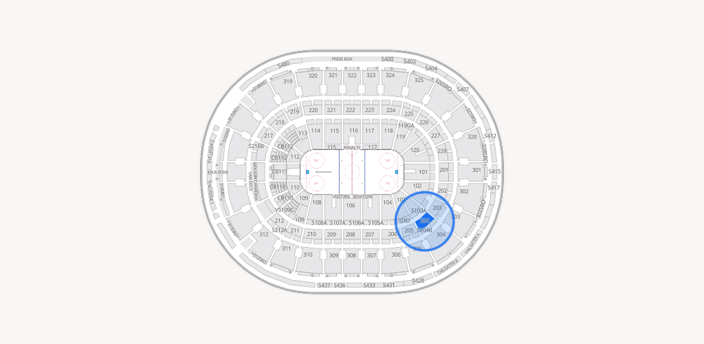 Canadian Tire Centre Seating Chart