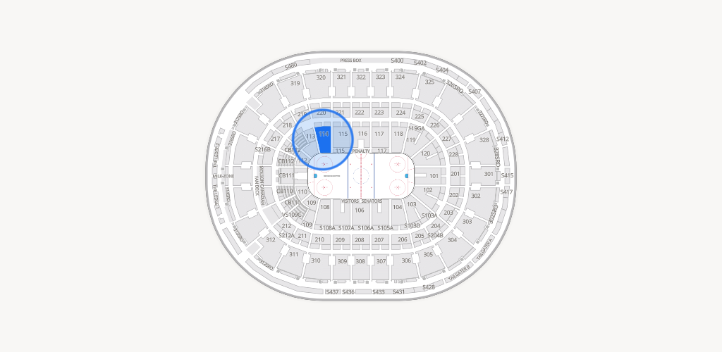 Canadian Tire Centre Seating Chart