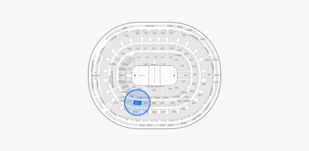 Canadian Tire Centre Seating Chart