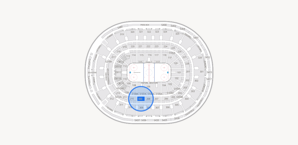 Canadian Tire Centre Seating Chart