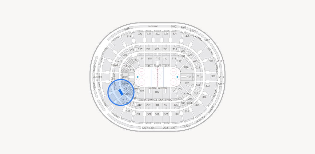 Canadian Tire Centre Seating Chart