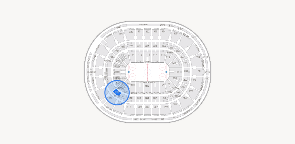 Canadian Tire Centre Seating Chart