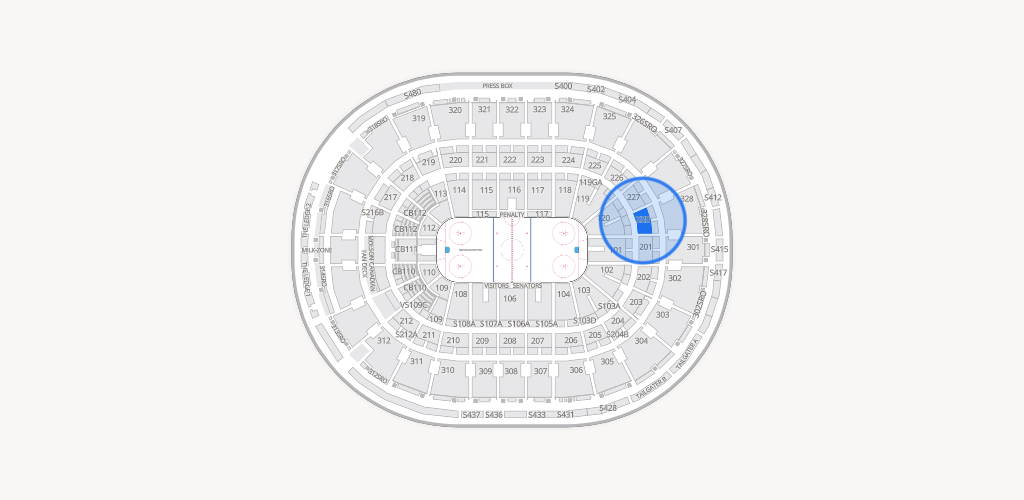 Canadian Tire Centre Seating Chart