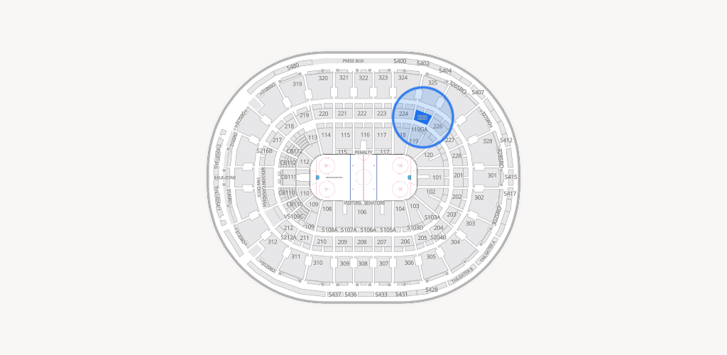 Canadian Tire Centre Seating Chart