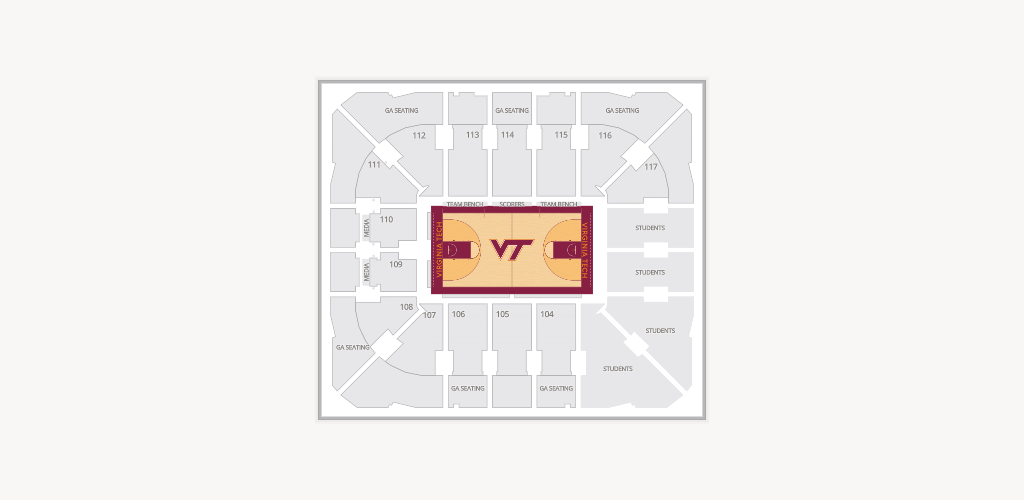 Cassell Coliseum Seating Chart