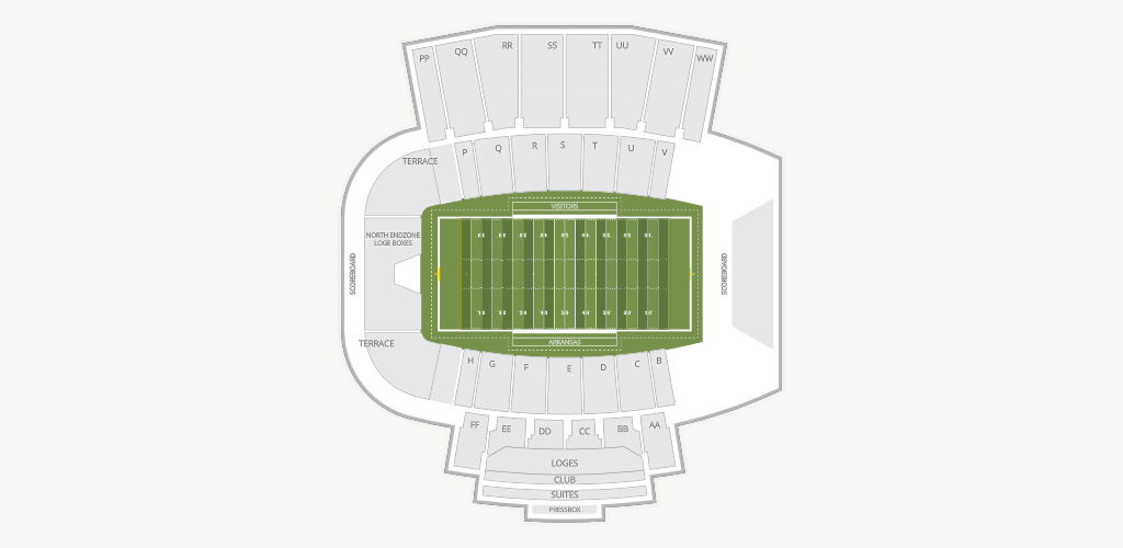 Centennial Bank Stadium Seating Chart