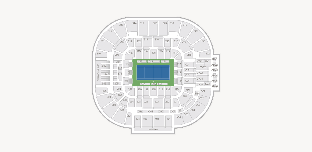 Center Court at Lindner Family Tennis Center Seating Chart
