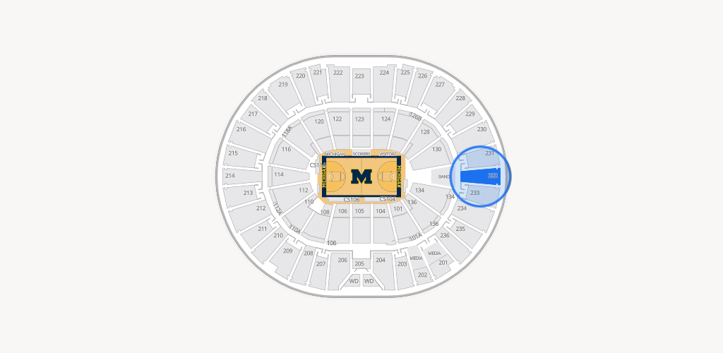 Crisler Center Seating Chart