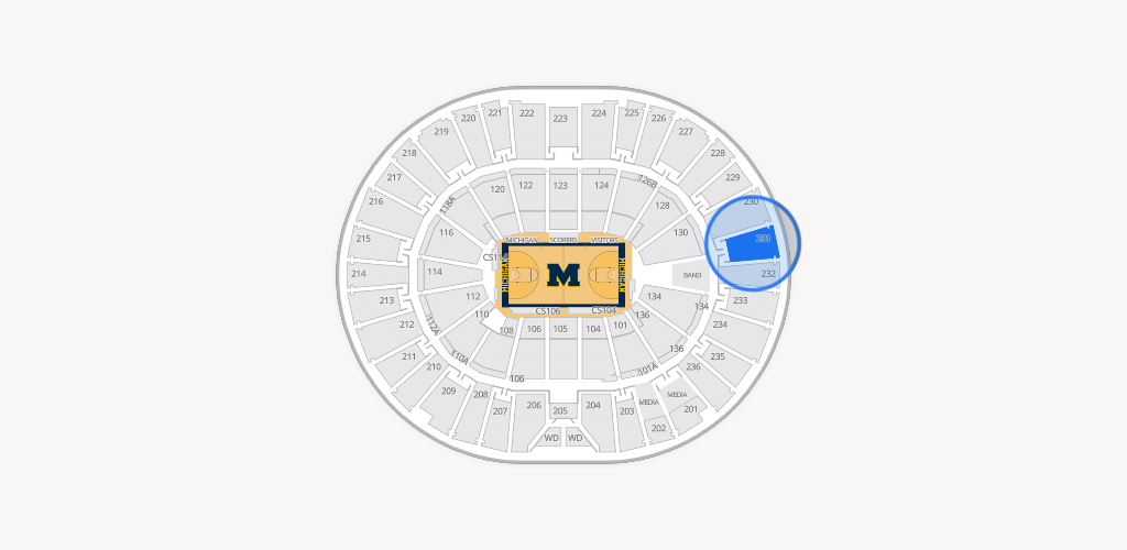 Crisler Center Seating Chart