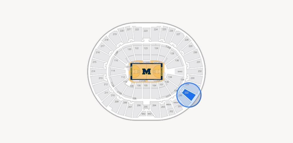 Crisler Center Seating Chart