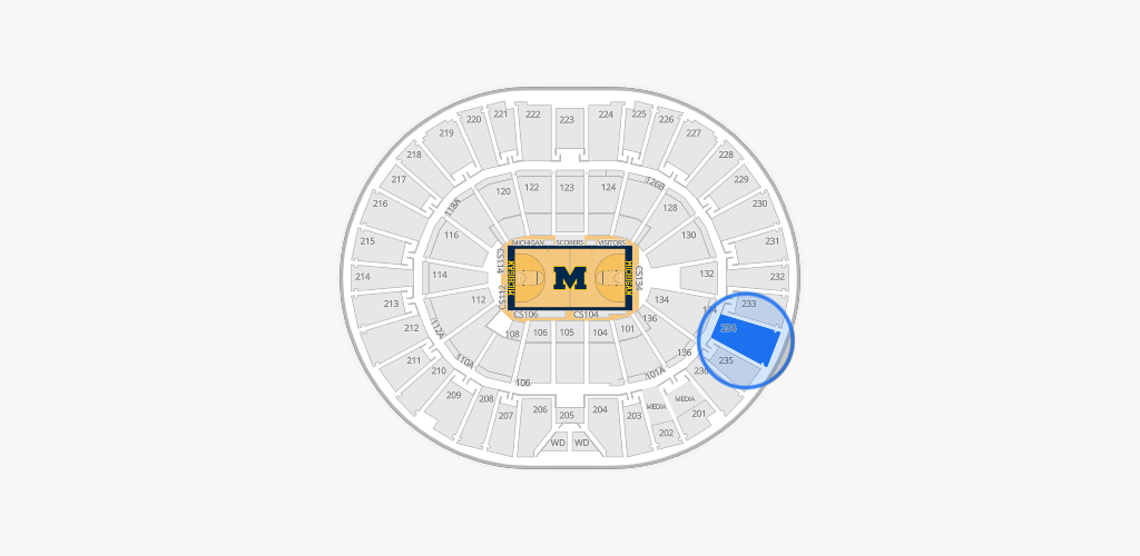 Crisler Center Seating Chart