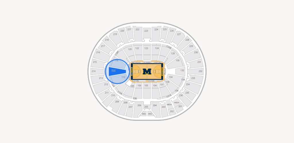 Crisler Center Seating Chart