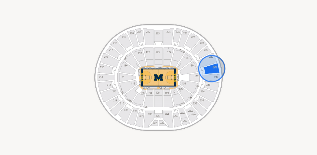 Crisler Center Seating Chart