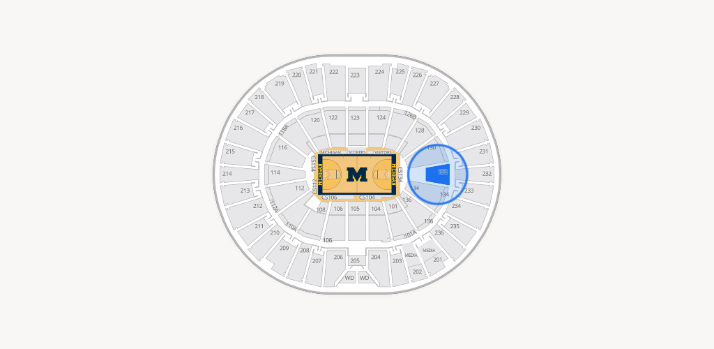 Crisler Center Seating Chart